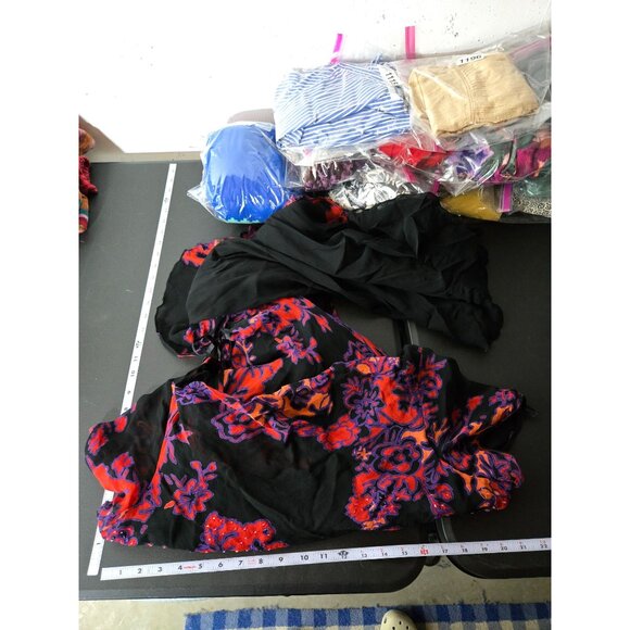 Eva Blue Dark Floral Maxi Dress 14 Y2K Asymmetrical Boho Chic 90s Vamp Romantic - Picture 8 of 10